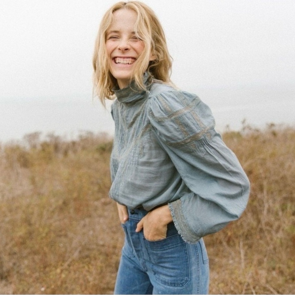 Doen albertine top in french blue